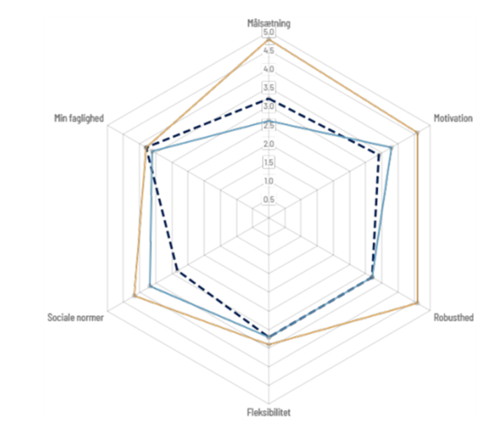 Grafisk output fra værktøjet erhvervsparathed